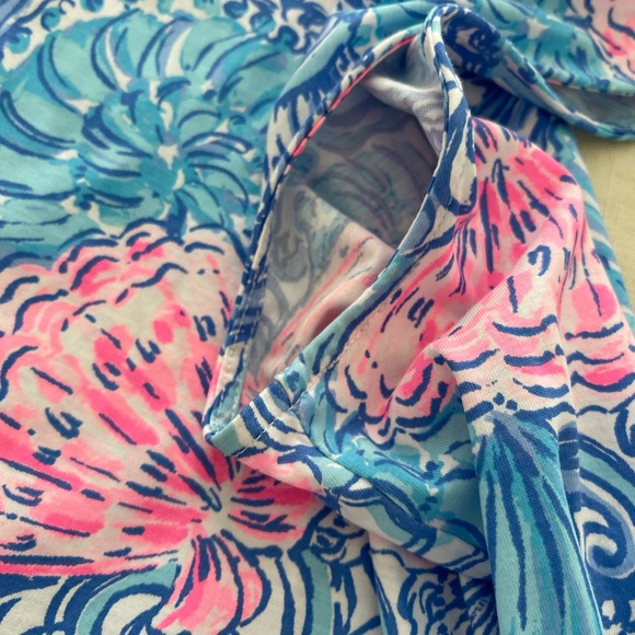 Lilly Pulitzer Kristen dress size large in blue haven raising shell print - Picture 3 of 6